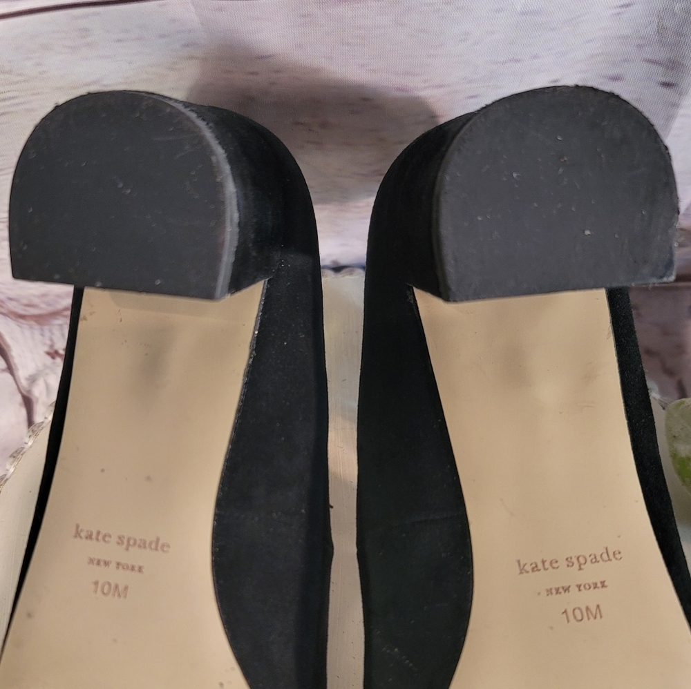 Kate Spade New York Benice Black Suede Women's Pump Shoes Size 10M - Picture 12 of 13